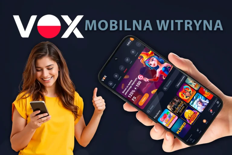 Strona główna Vox Casino - widok gier i panelu